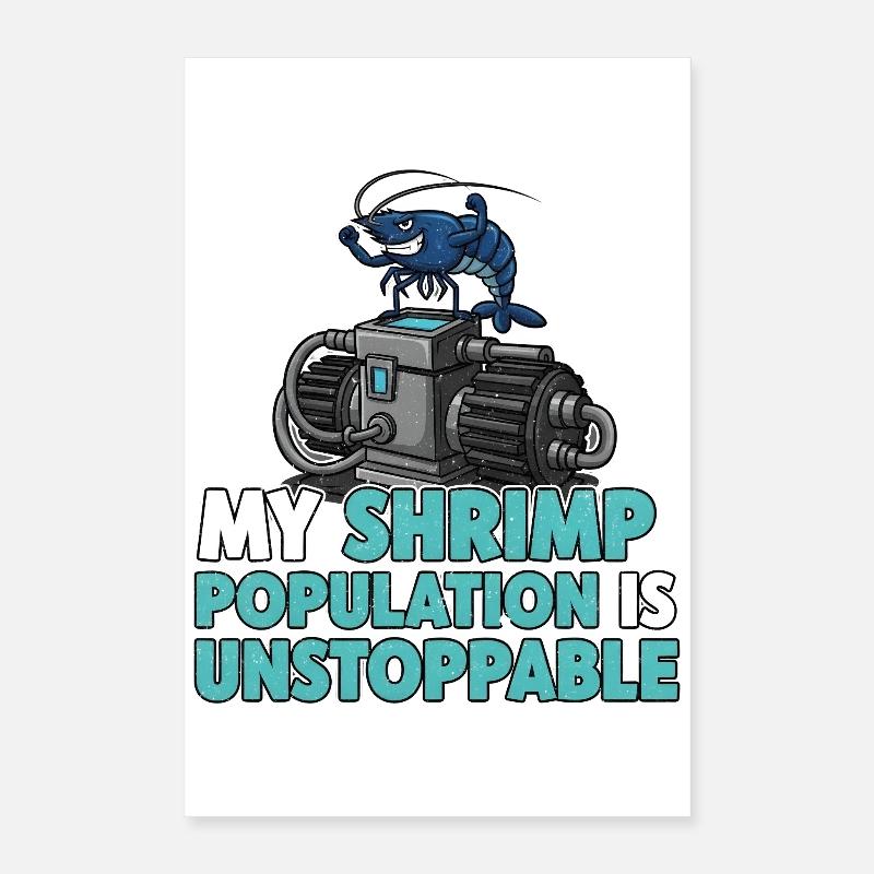 Shrimp Comic Geschenk Poster 40x60 cm