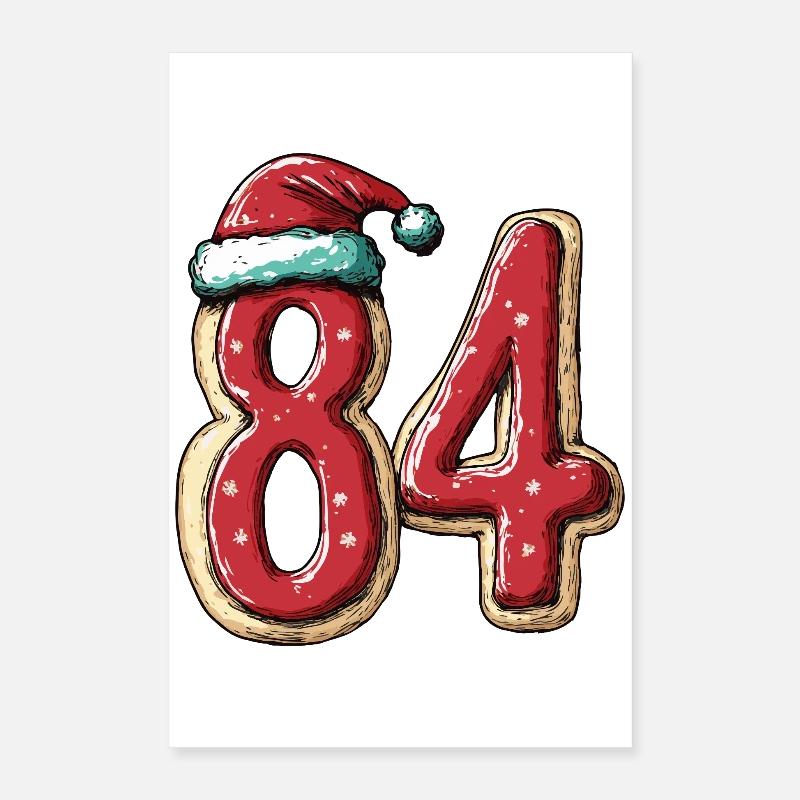 84 Numéro Biscuit Noël Poster 40 x 60 cm