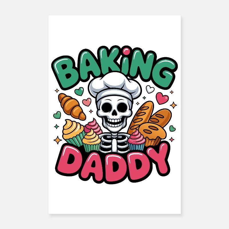 Cuisson de Daddy Skull Cook Poster 40 x 60 cm