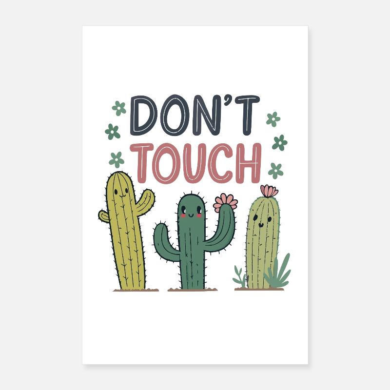 Ne Pas Toucher Cactus Joyeux Poster 40 x 60 cm