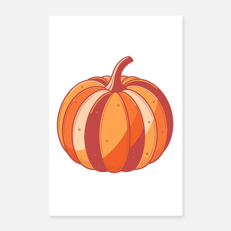 Pumpkin Pop Art Herbst Poster 40x60 cm