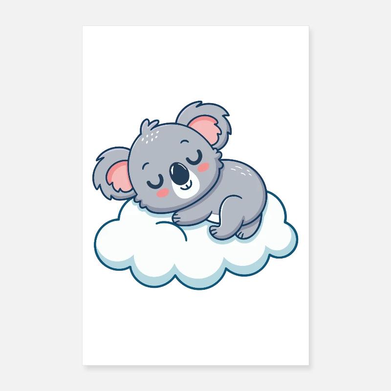Dreamy Koala on Cloud Poster 16" x 24" (40x60 cm)