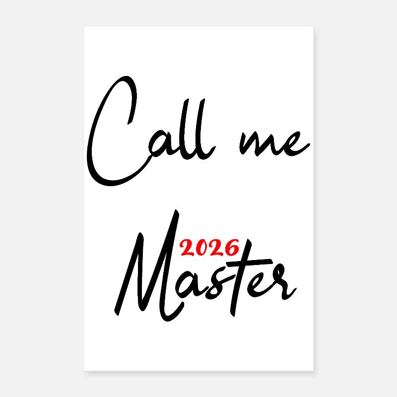 Master 2026 Abschluss Promotion Sponsion Poster 40x60 cm