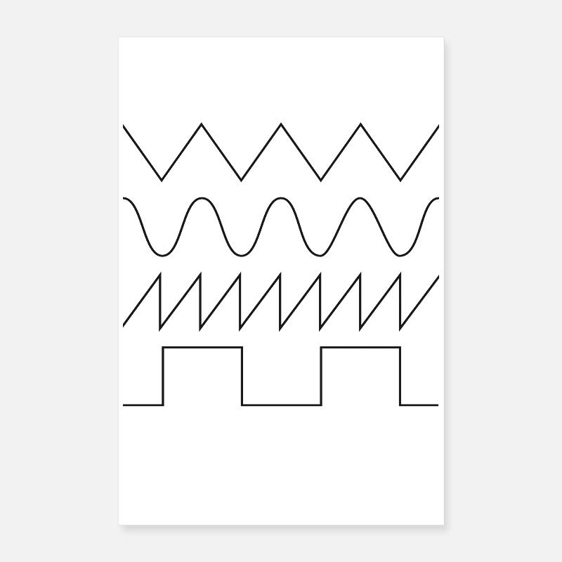 SYNTHESIZER WAVEFORM Poster 40x60 cm