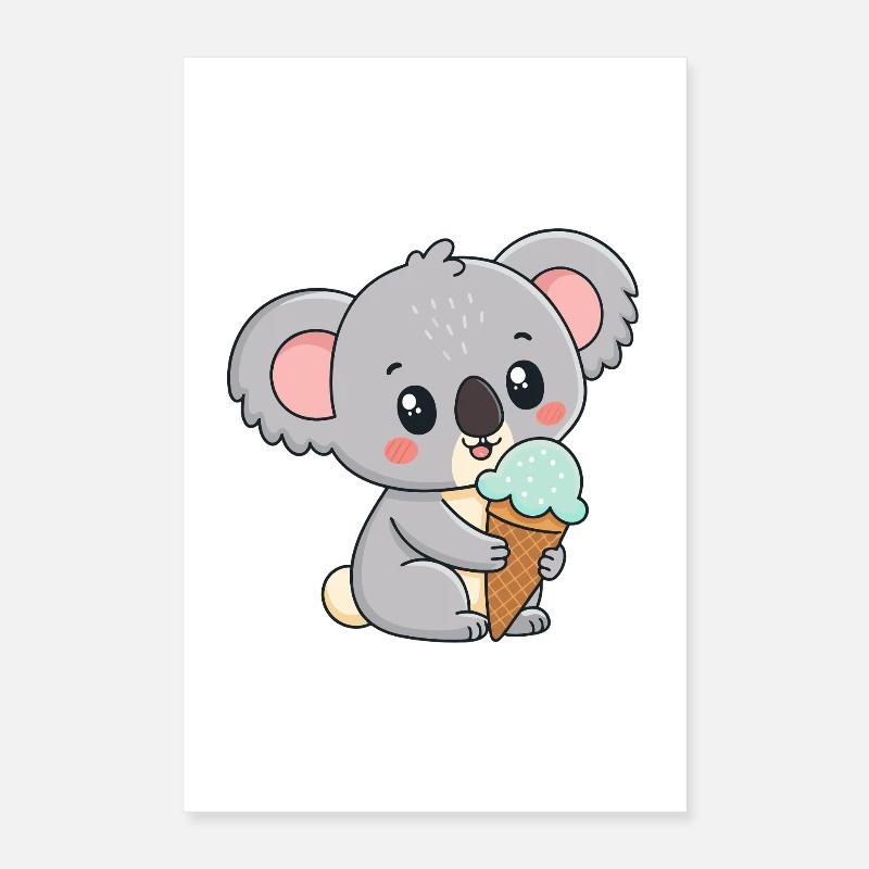 Koala Gourmand Glacé Poster 40 x 60 cm