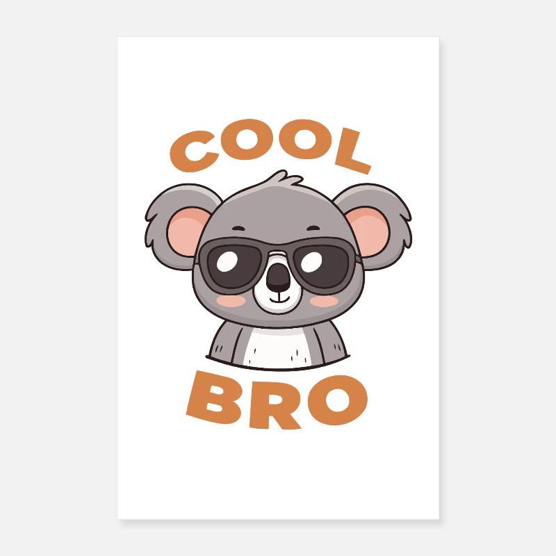 Koala Cool Bro mit Schutzbrille Poster 40x60 cm