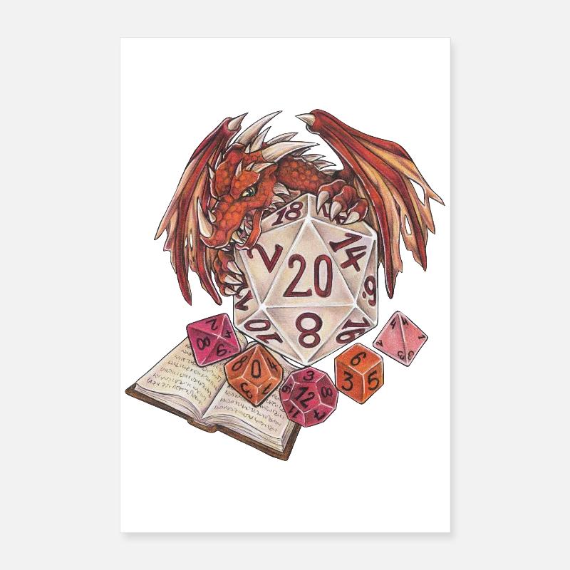 Rollenspiel Tabletop D20 Würfel Game Master Poster 40x60 cm