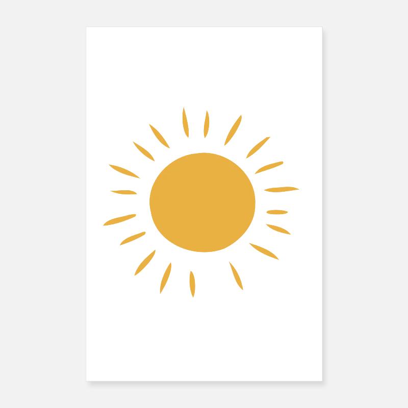 Soleil Minimaliste Chaud Poster 40 x 60 cm