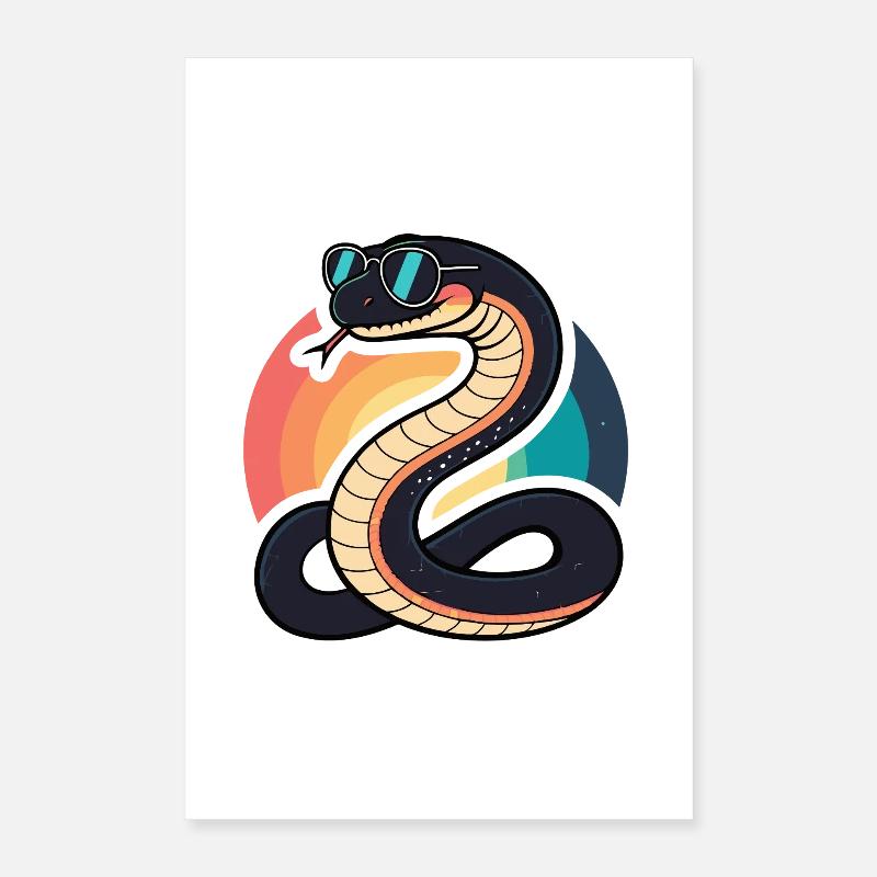 Retro Solar Snake Glasses Poster 16" x 24" (40x60 cm)
