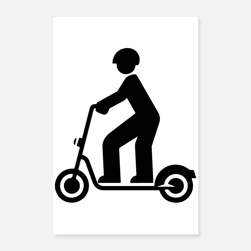Trottinette électrique Poster 40 x 60 cm