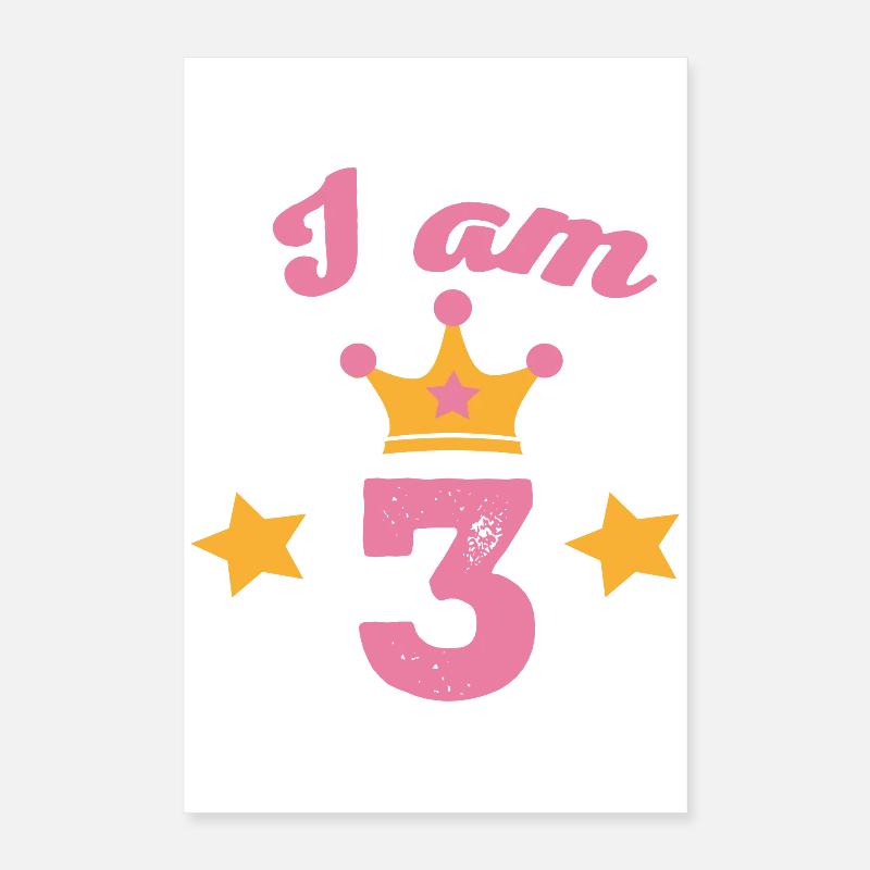 3 Geburtstag Poster 40x60 cm