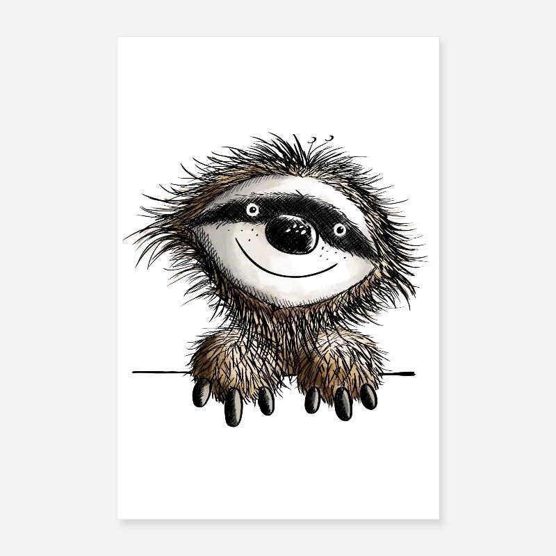 Smart Sloth - Sloths - Comic - Fun Poster 16" x 24" (40x60 cm)