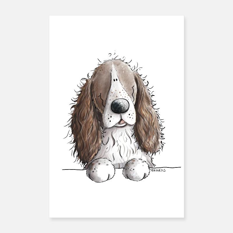 English Springer Spaniel I Comic Dog Gift Poster 16" x 24" (40x60 cm)