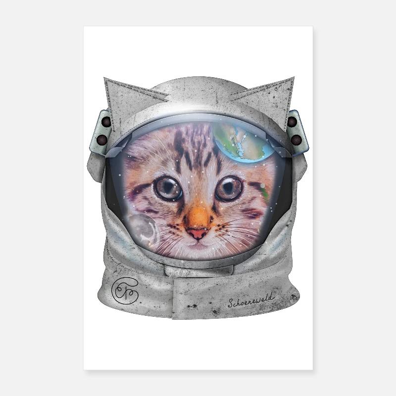 Chat dans l’espace Poster 40 x 60 cm