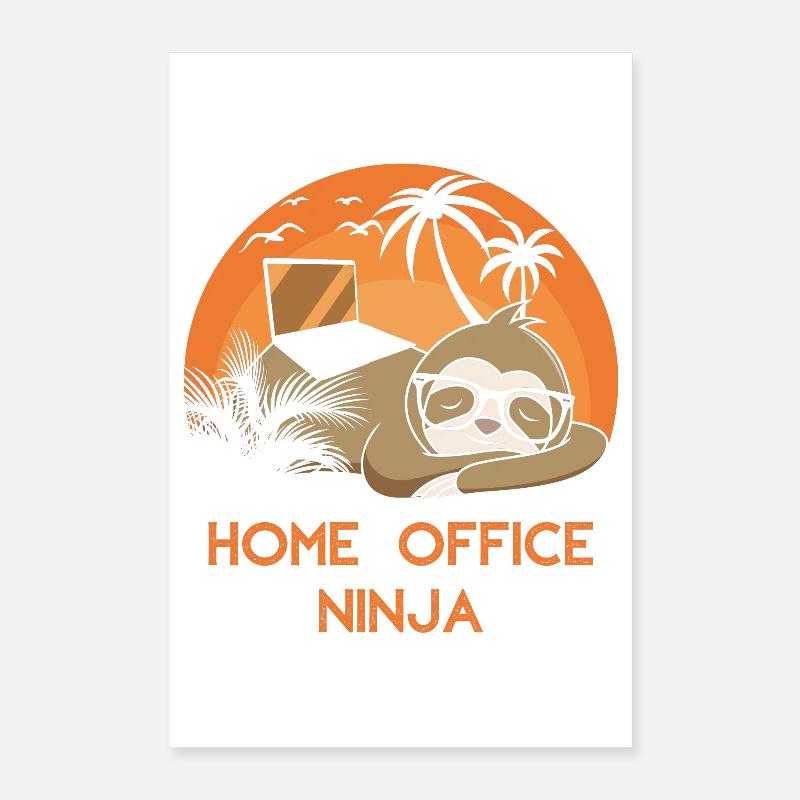 Home Office Ninja Poster 40x60 cm