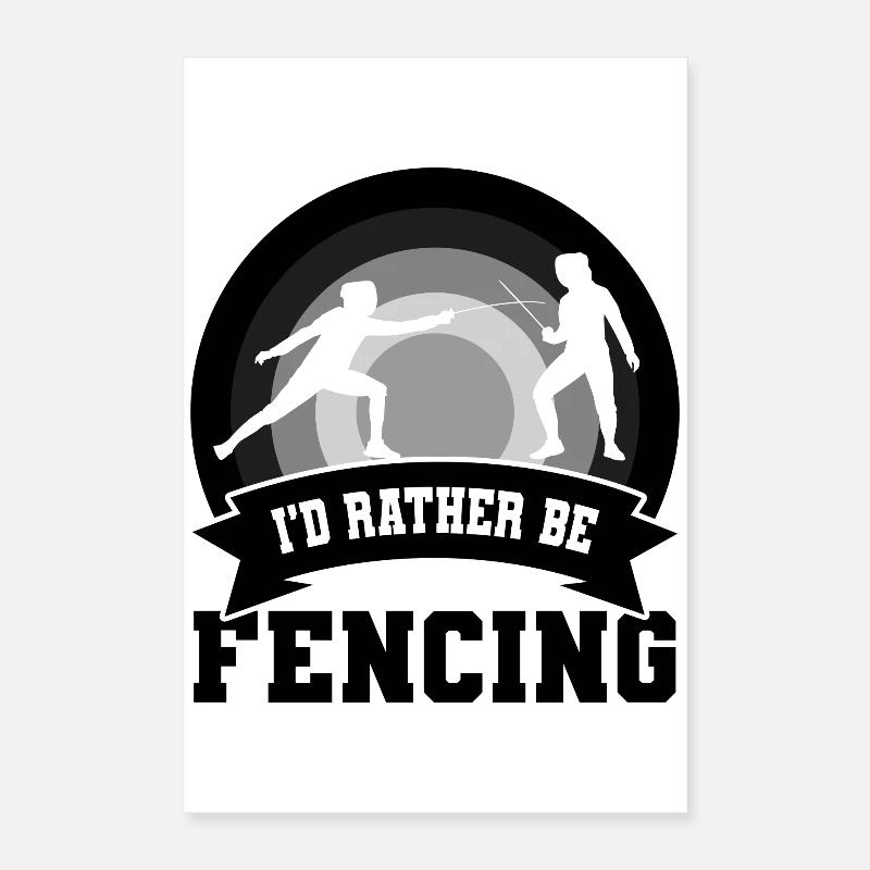 Fencing joke Poster 16" x 24" (40x60 cm)