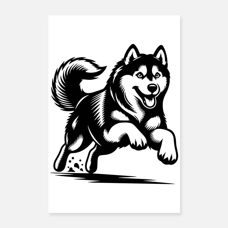 Siberian Husky Poster 40x60 cm