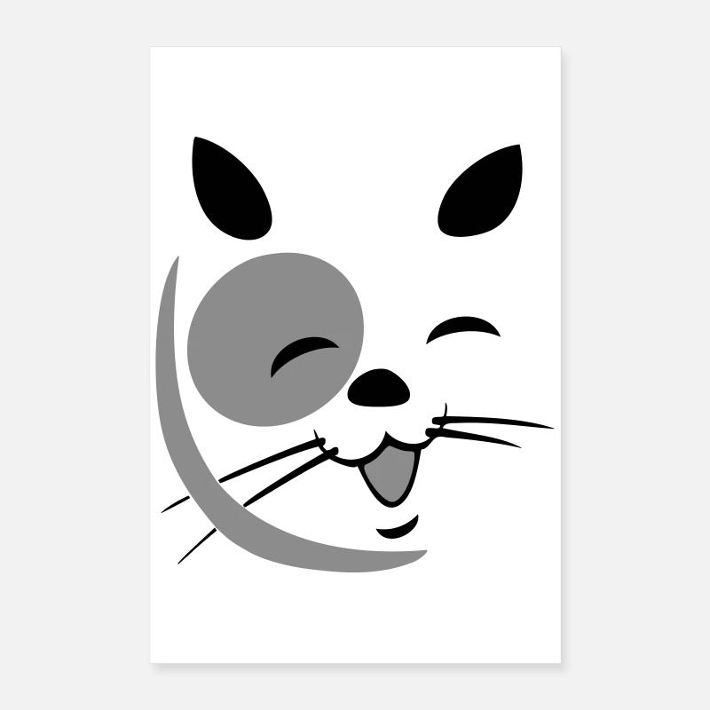 Visage de chat Poster 40 x 60 cm