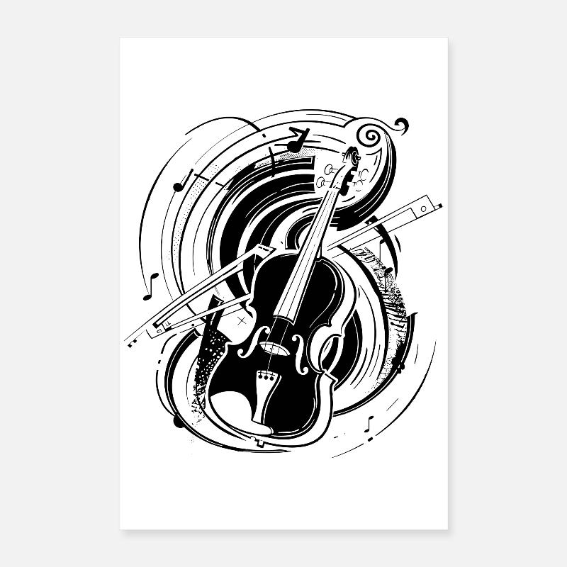 Violin Sketch Poster 16" x 24" (40x60 cm)