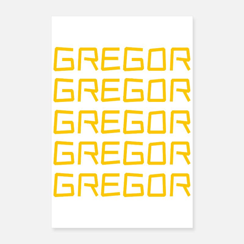 Vorname Gregor Poster 40x60 cm