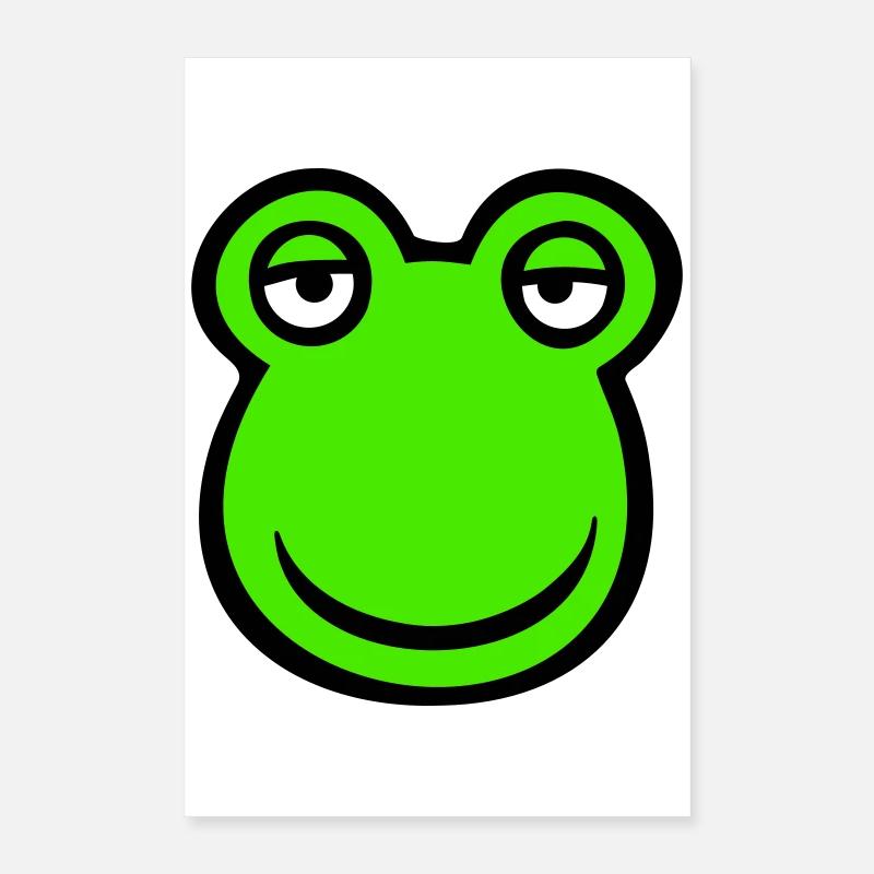 Frog Toad Smiles Funny Comic Happy Cool Poster 16" x 24" (40x60 cm)