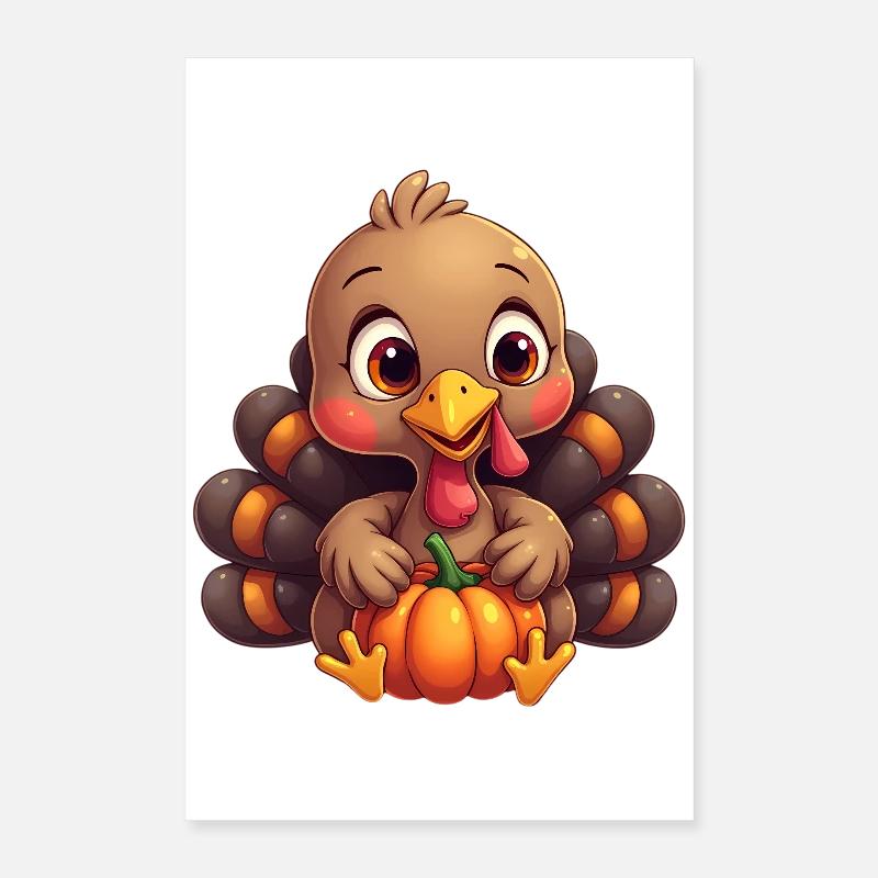 Bébé dinde de Thanksgiving Poster 40 x 60 cm