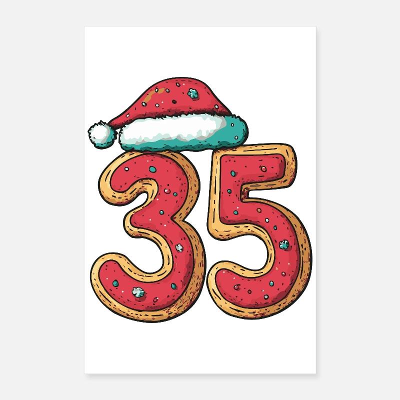 Biscuit de Noël à 35 chiffres Poster 40 x 60 cm