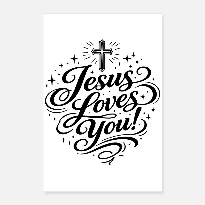 Jesus Liebt Dich Poster 40x60 cm
