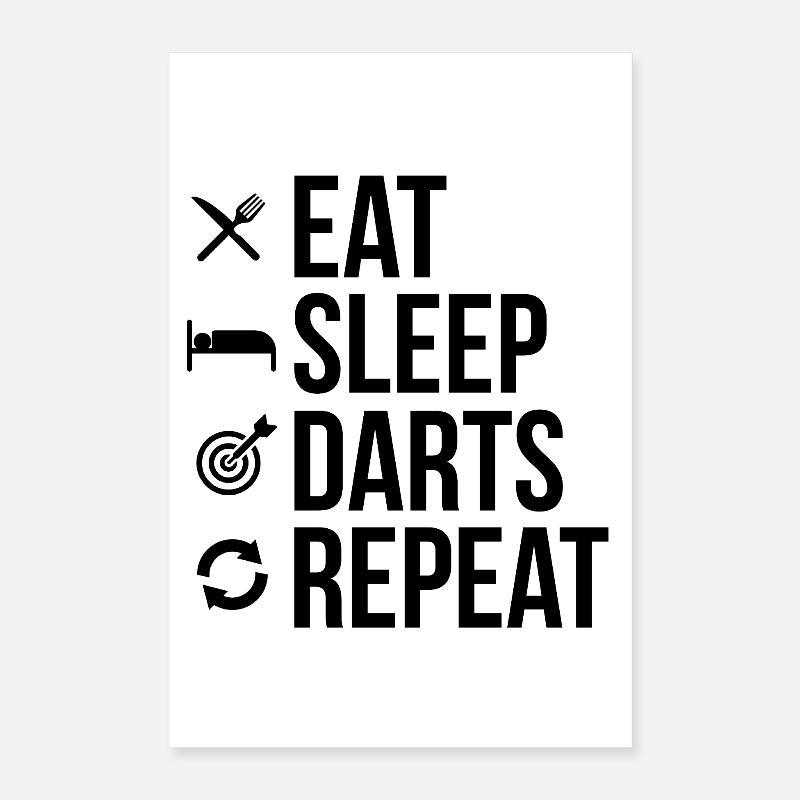 Eat_Sleep_Darts_Repeat Poster 40 x 60 cm