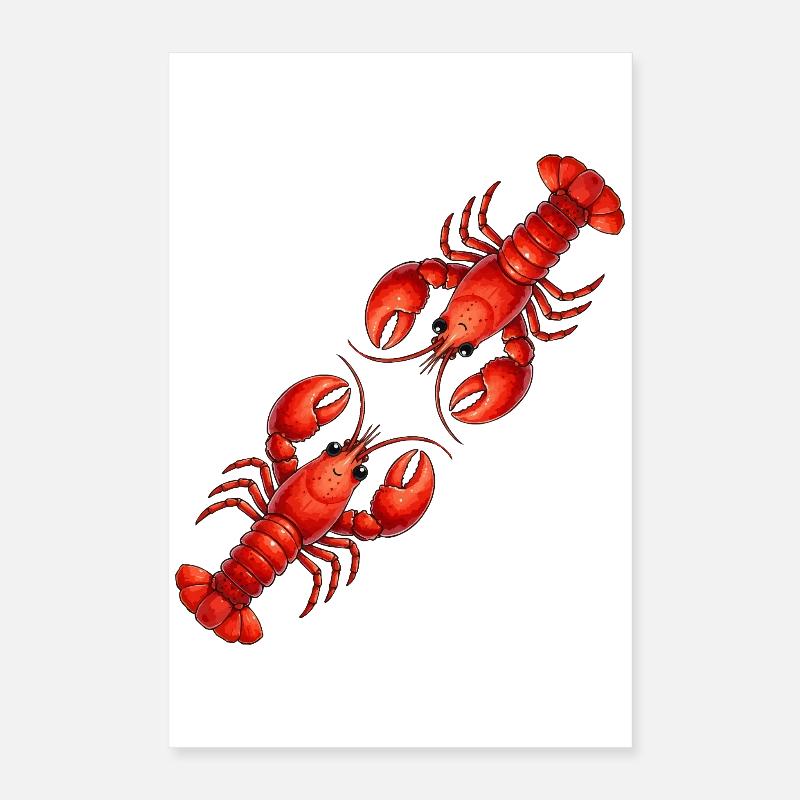 Homard rouge Poster 40 x 60 cm