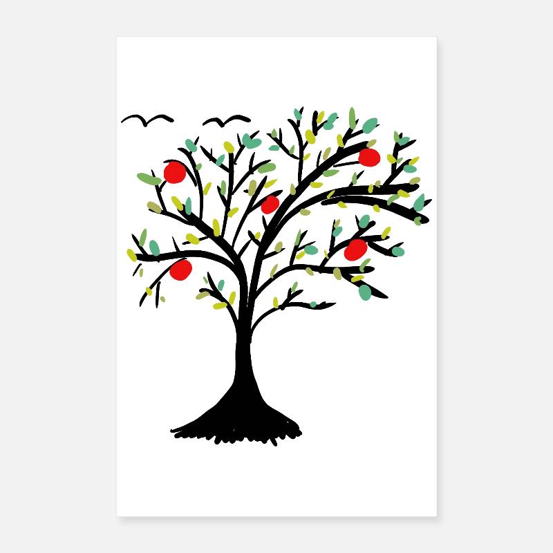 Pommier Arbre Pommier de jardin Poster 40 x 60 cm