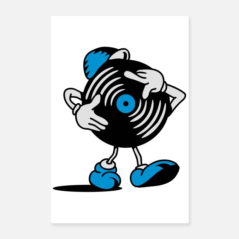 A record scratching himself Poster 16" x 24" (40x60 cm)