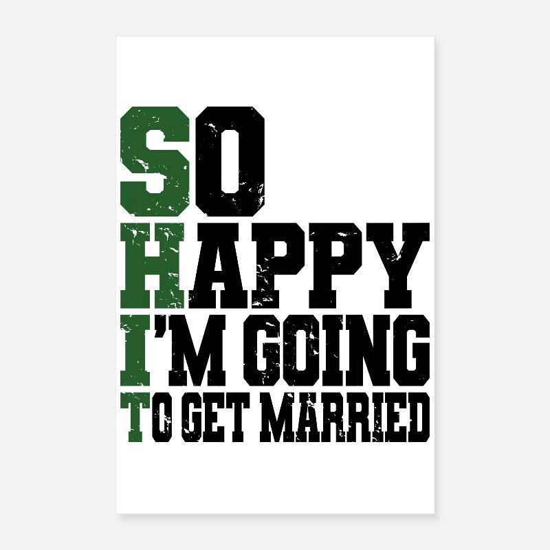 Funny Bachelor Party Engagement Wedding Married Poster 16" x 24" (40x60 cm)