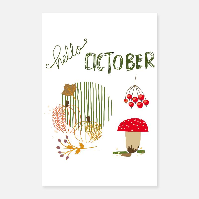 October Autumn Poster 16" x 24" (40x60 cm)