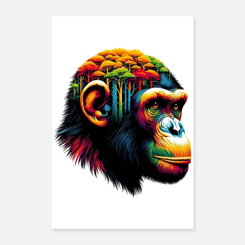 Affe Poster 40x60 cm