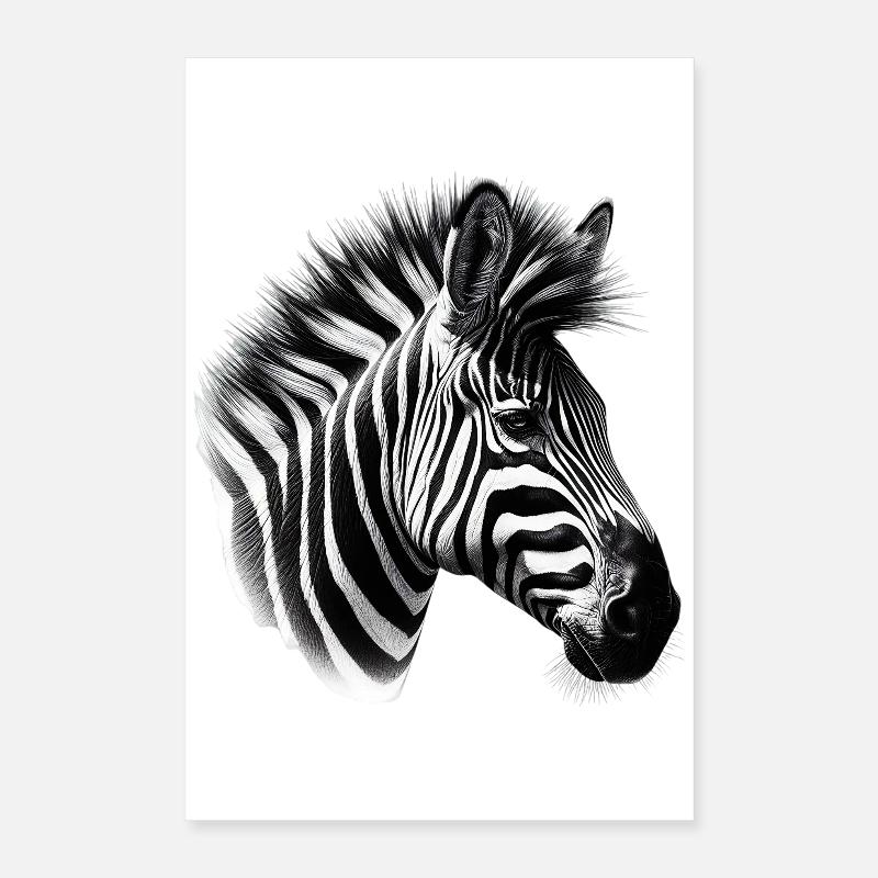 Zebra Poster 16" x 24" (40x60 cm)