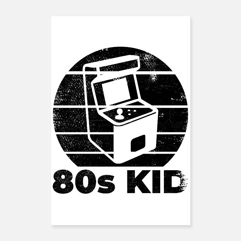 80er Arcade Gaming Poster 40x60 cm