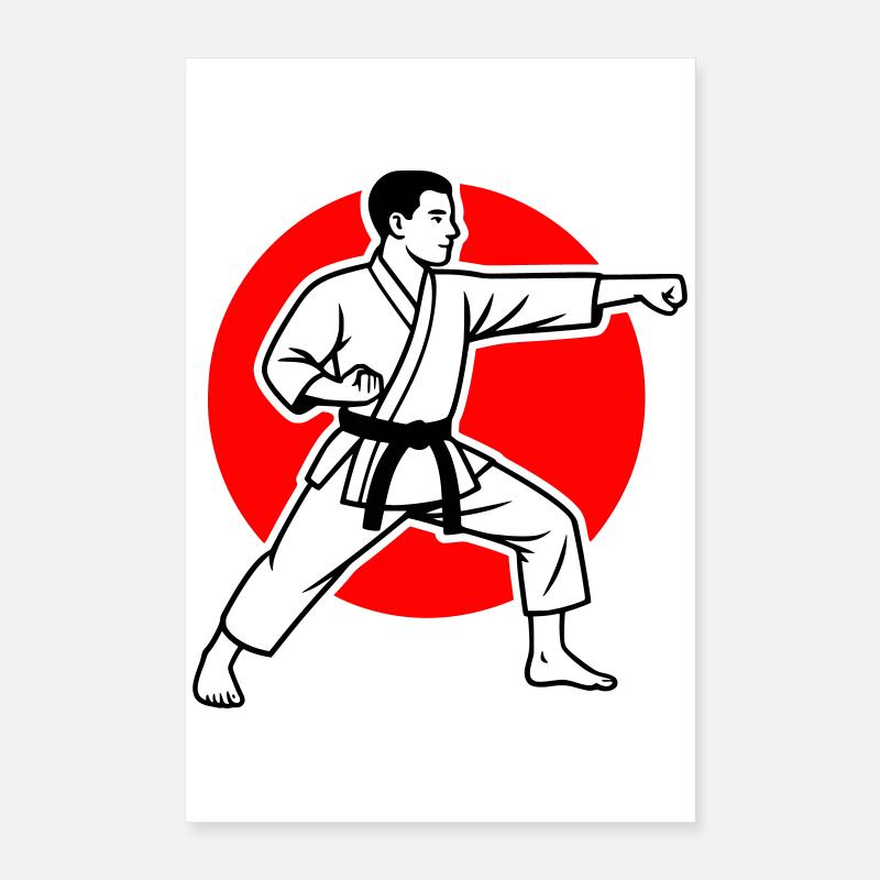 Karate Oi-Zuki Poster 40x60 cm