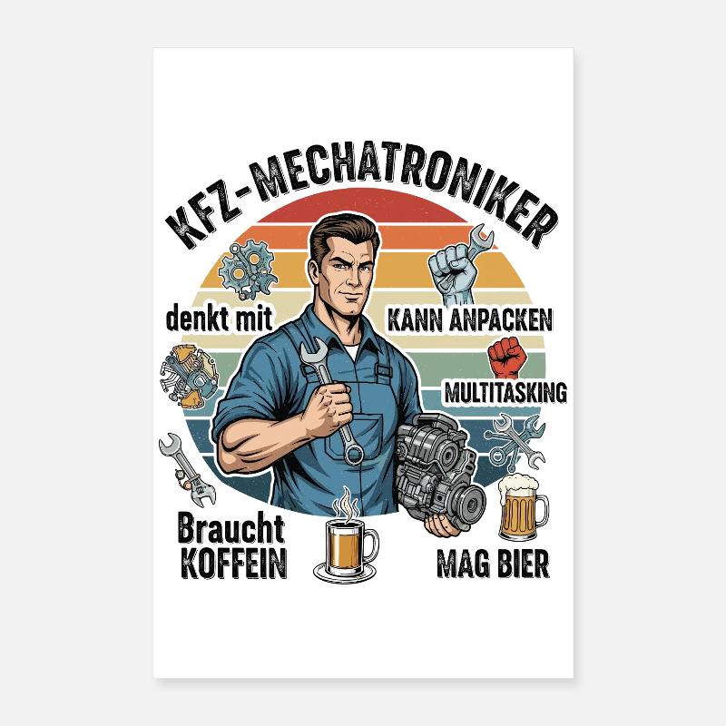 Der Kfz-Mechatroniker Poster 40x60 cm