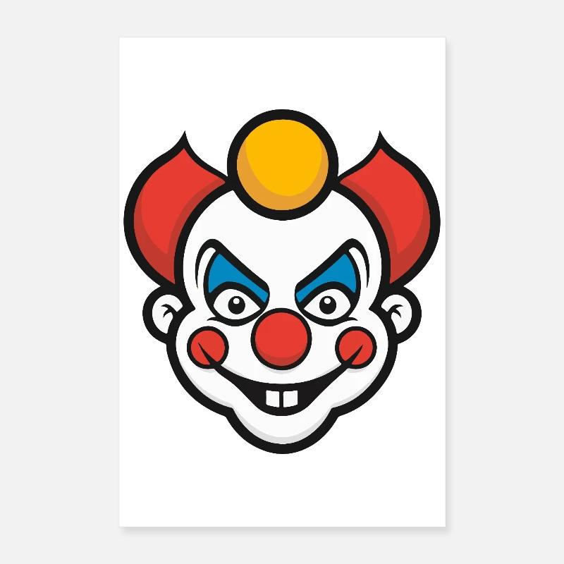 Clown Halloween Poster 16" x 24" (40x60 cm)