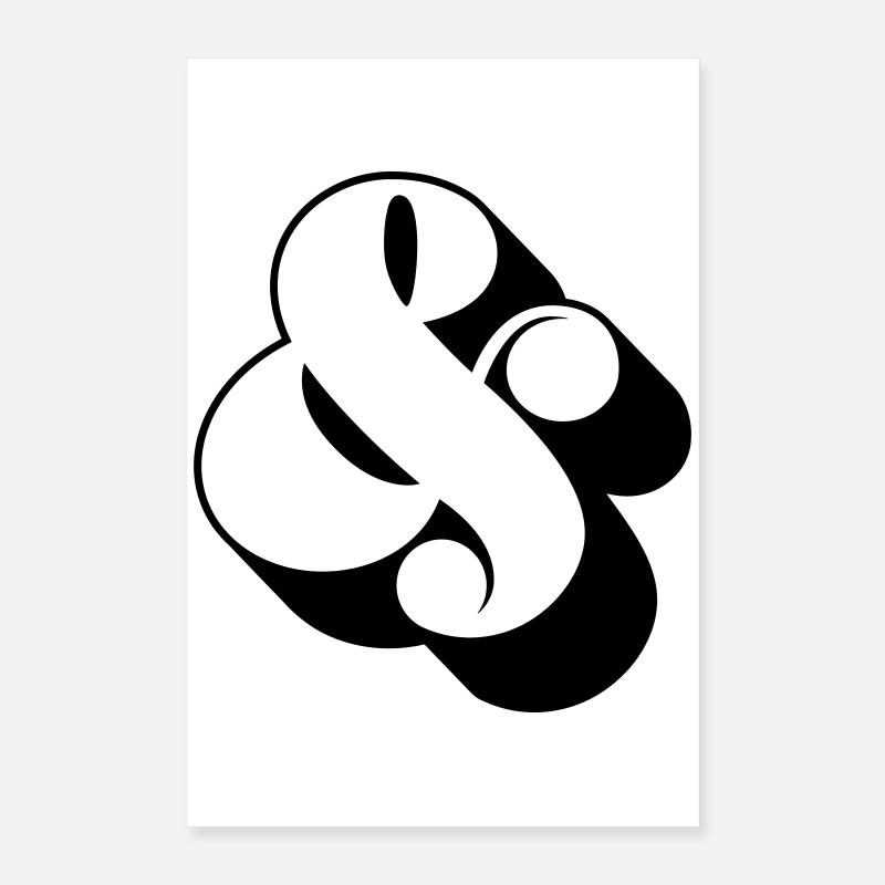 Dampersand & – Funky Swag Symbol Design Poster 40 x 60 cm
