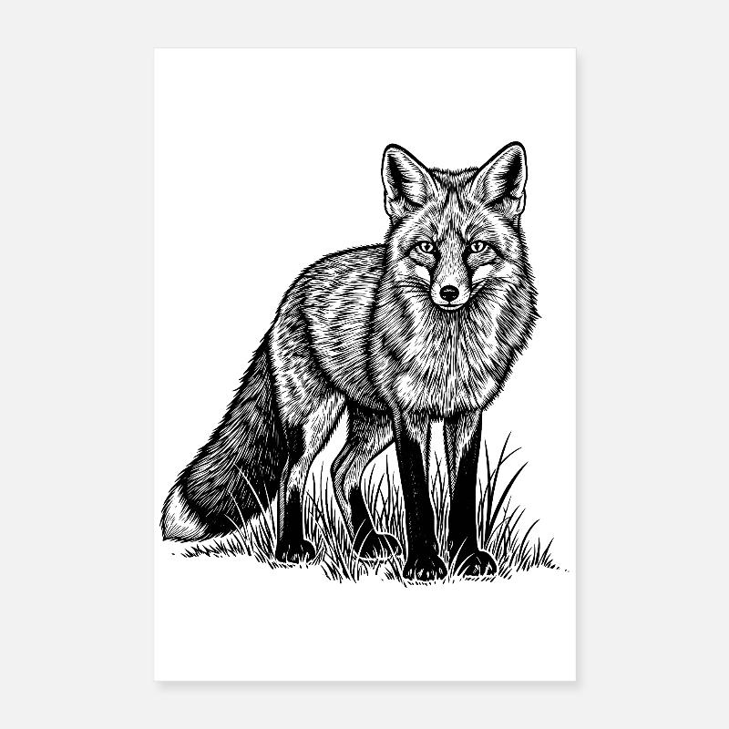 Deutscher Fuchs | Süßes Deutschland Motiv Geschenk Poster 40x60 cm