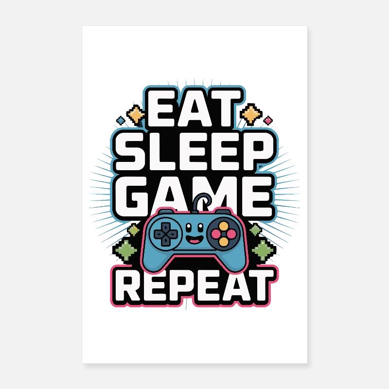 Jeu Manger et Dormer : Répéter Poster 40 x 60 cm