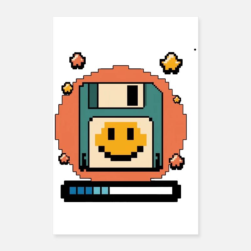Floppy Disk Retro Internet Poster 40x60 cm