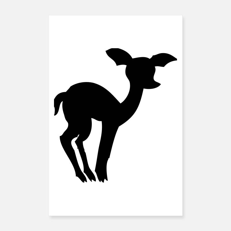Scheues Reh Poster 40x60 cm