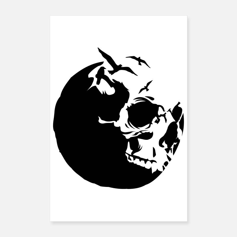 killing moon skull mond Poster 40x60 cm
