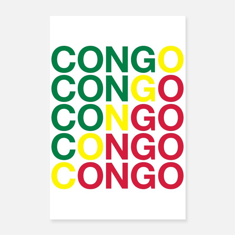 CONGO Flag Congo Poster 40 x 60 cm