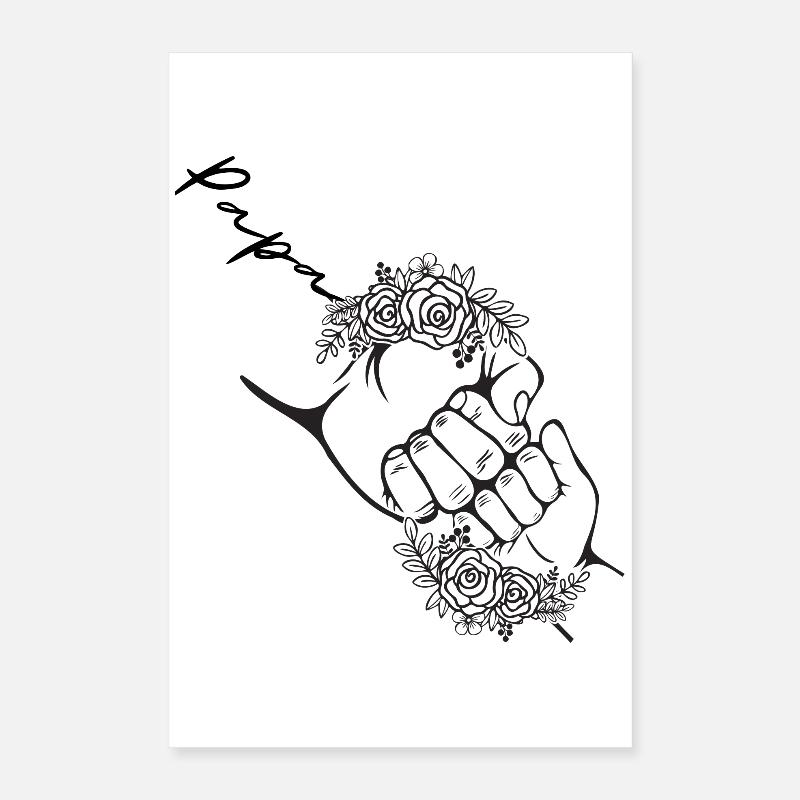 Personalisierte Papa-Geschenke Sentimentale Tochter - Poster 40x60 cm - Weiß