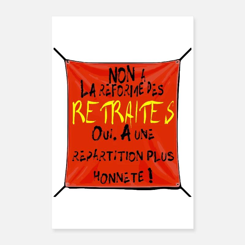 La réforme des retraites Poster 40 x 60 cm