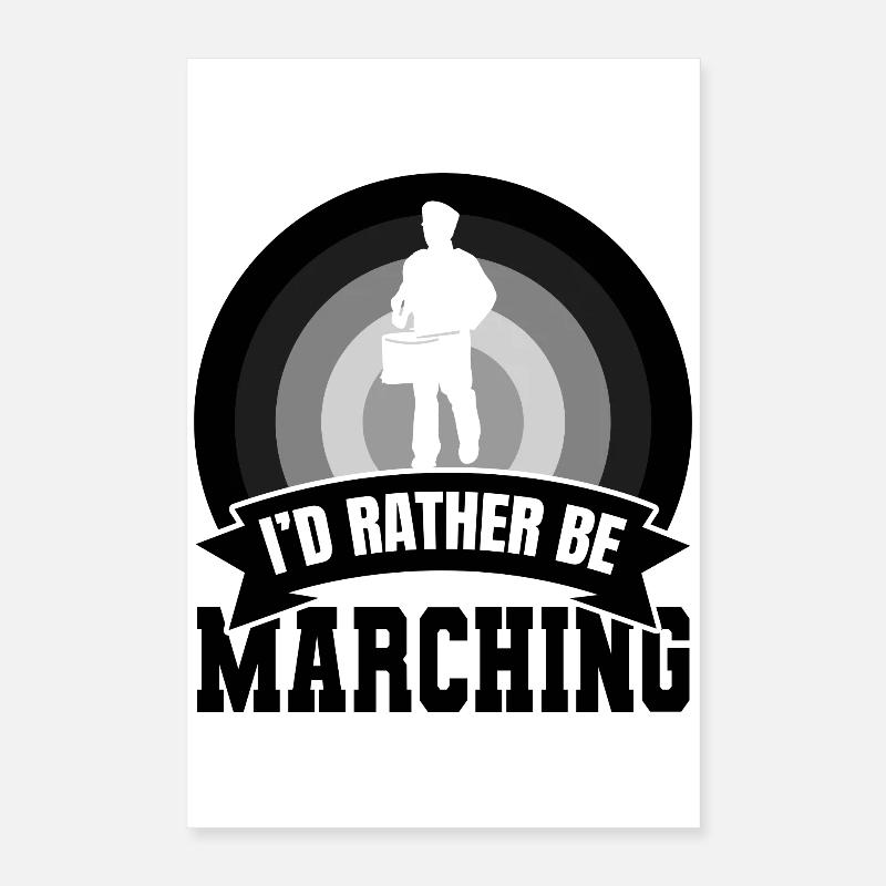 I'd rather play the drum Poster 16" x 24" (40x60 cm)